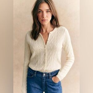 Sezane Ruben Cardigan Beige - Size S